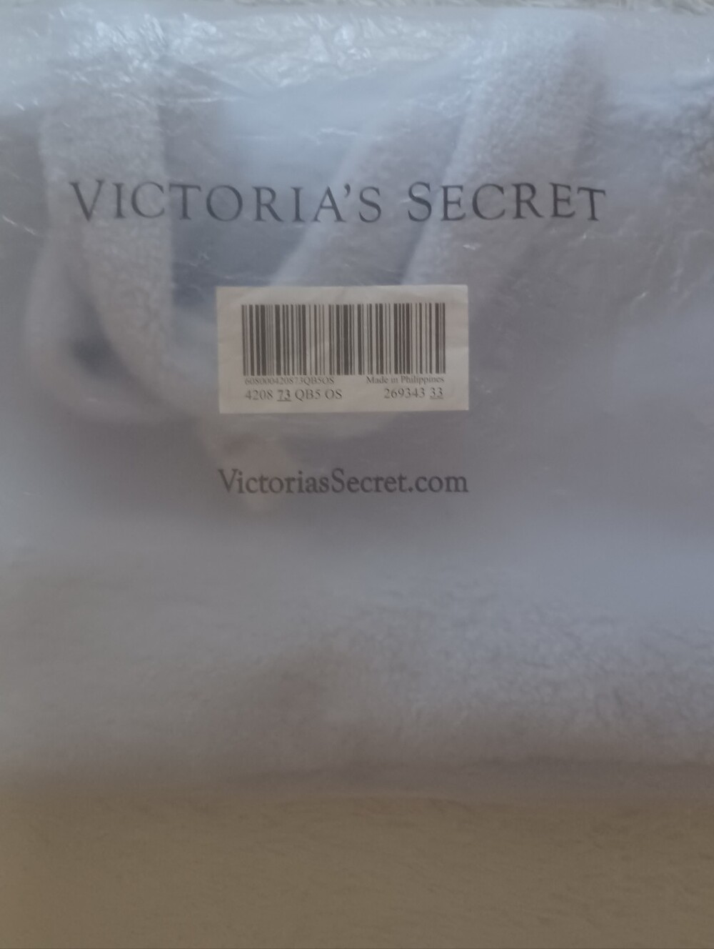 PINK Sherpa Baby Blue Tote NWT 16X12 - Picture 6 of 8